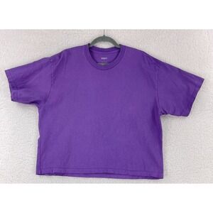 Obey Purple Crew Neck Box T-Shirt‎ Womens Short Sleeve 100% Cotton Size Large